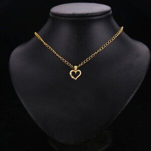 New Solid 14K Yellow Gold  Heart Pendant one pc pendant only